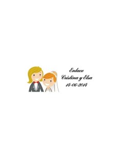 Lote 68 etiquetas adhesivas boda