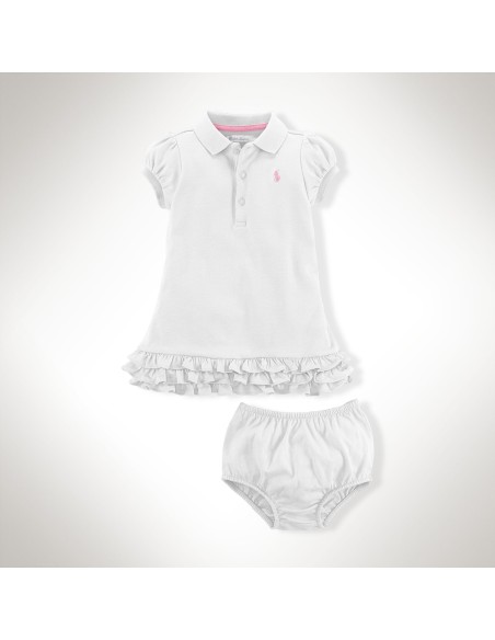 Vestido Ralph Lauren tipo polo en color blanco