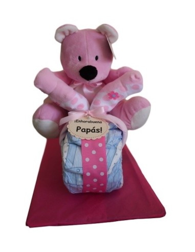 Moto de Pañales Rosa 