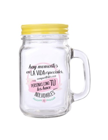 JARRA CRISTAL CON CAÑA "MOMENTOS ESPECIALES"