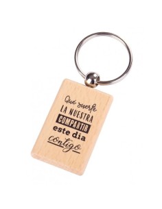 LLAVERO MADERA "SUERTE LA NUESTRA"
