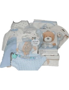 Cesta Osito Dormilon Azul