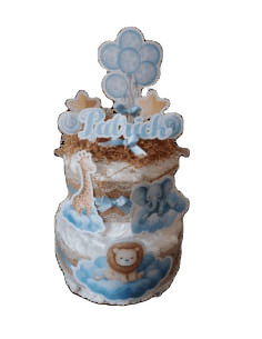 Tarta de pañales En las nubes