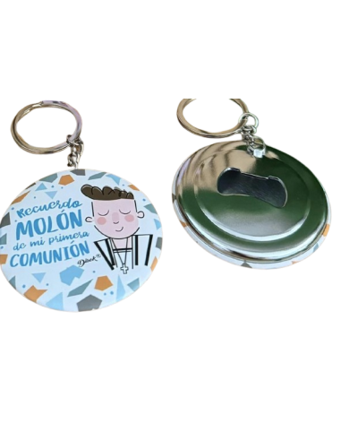 Llavero Chapa Abridor niño o niña  "RECUERDO MOLÓN"