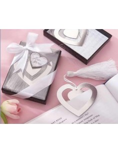 Punto de libro corazón Elegance en cajita de regalo