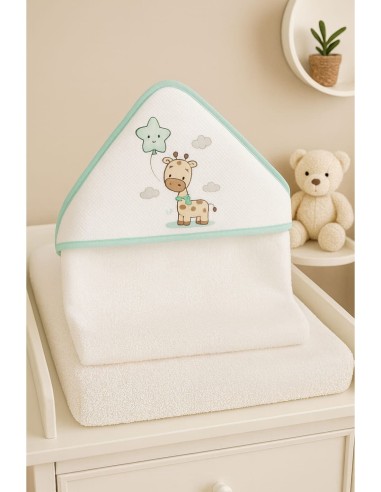Capa de baño algodón rizo portugués jirafa