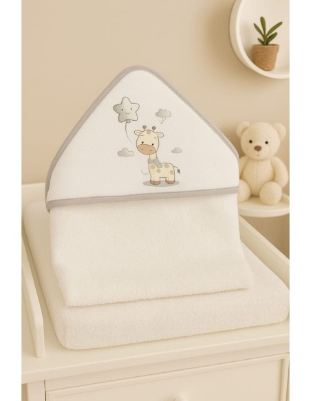 Capa de baño algodón rizo portugués jirafa