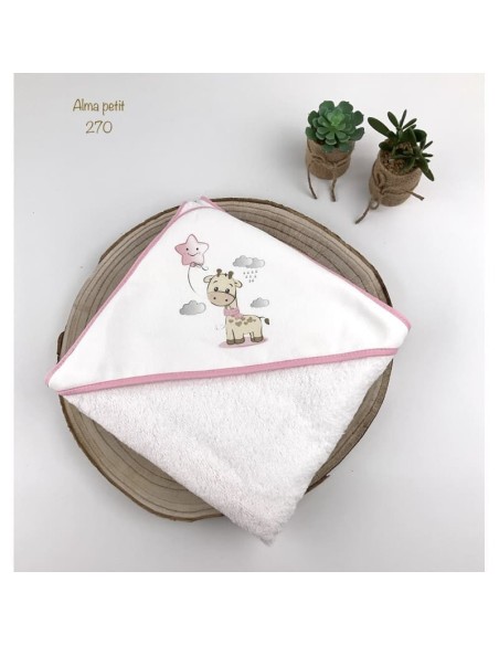 Capa de baño algodón rizo portugués jirafa