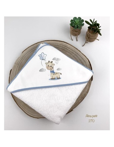 Capa de baño algodón rizo portugués jirafa