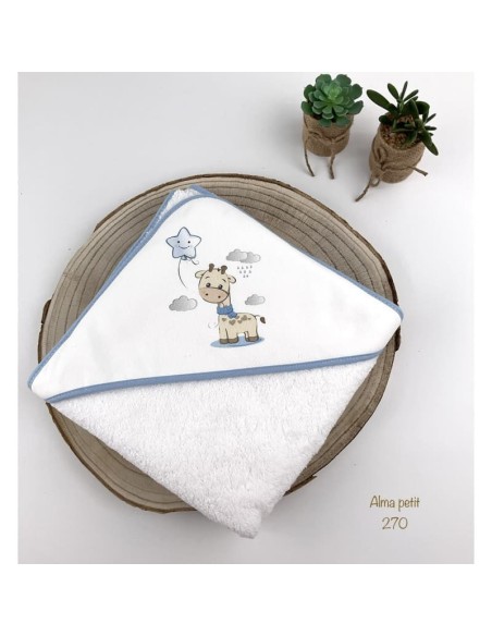 Capa de baño algodón rizo portugués jirafa