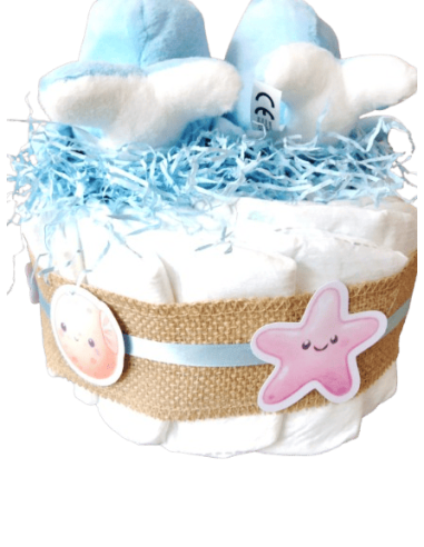 Tarta de pañales Ballena Gemelos