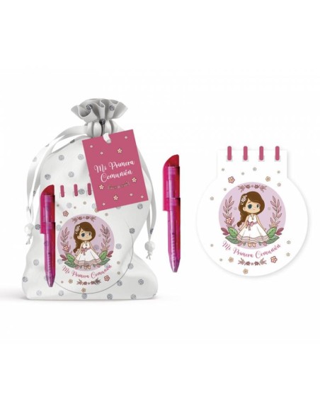 MI PRIMERA COMUNION LIBRETA + BOLI EN BOLSITA