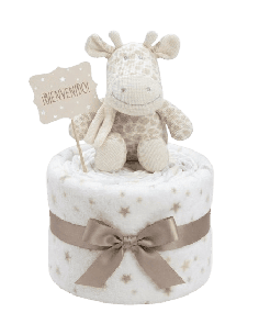 Tarta de pañales jirafa