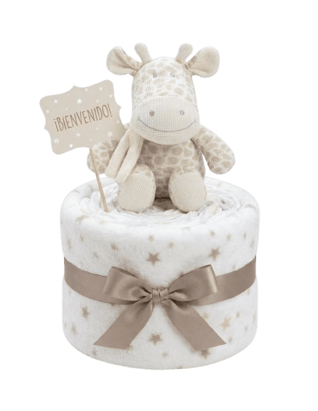 Tarta de pañales jirafa
