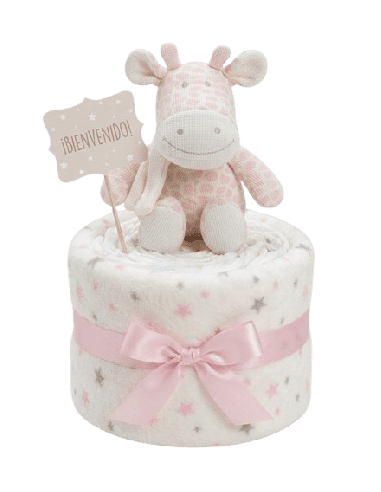 Tarta de pañales jirafa