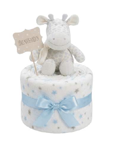 Tarta de pañales jirafa
