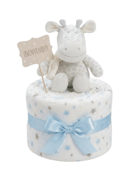 Tarta de pañales jirafa