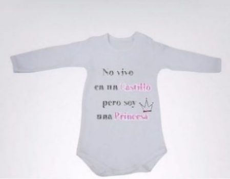 Body Bebé Personalizado con Nombre Soy la princesa de la casa